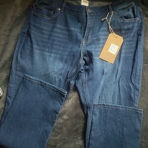 Stylish Dark Blue Women's Straight Leg Jeans